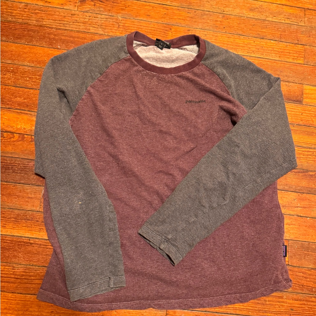 Patagonia Men's Organic Cotton Vintage Long Sleeve Tee Sweatshirt Size Large